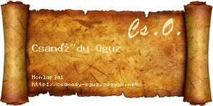 Csanády Oguz névjegykártya
